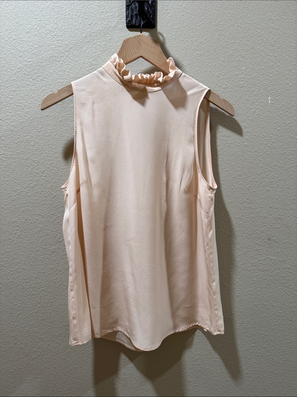 Antonio Melani Sleeveless Ruffle Neck Blouse - Pink Silk